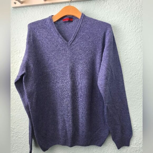 Maglia Club Italy cashmere wool blend  sweater V neck - Picture 1 of 9